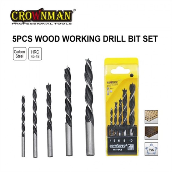 ΣΕΤ 5 ΤΡΥΠΑΝΙΑ 4.0 - 10mm ΓΙΑ ΞΥΛΟ